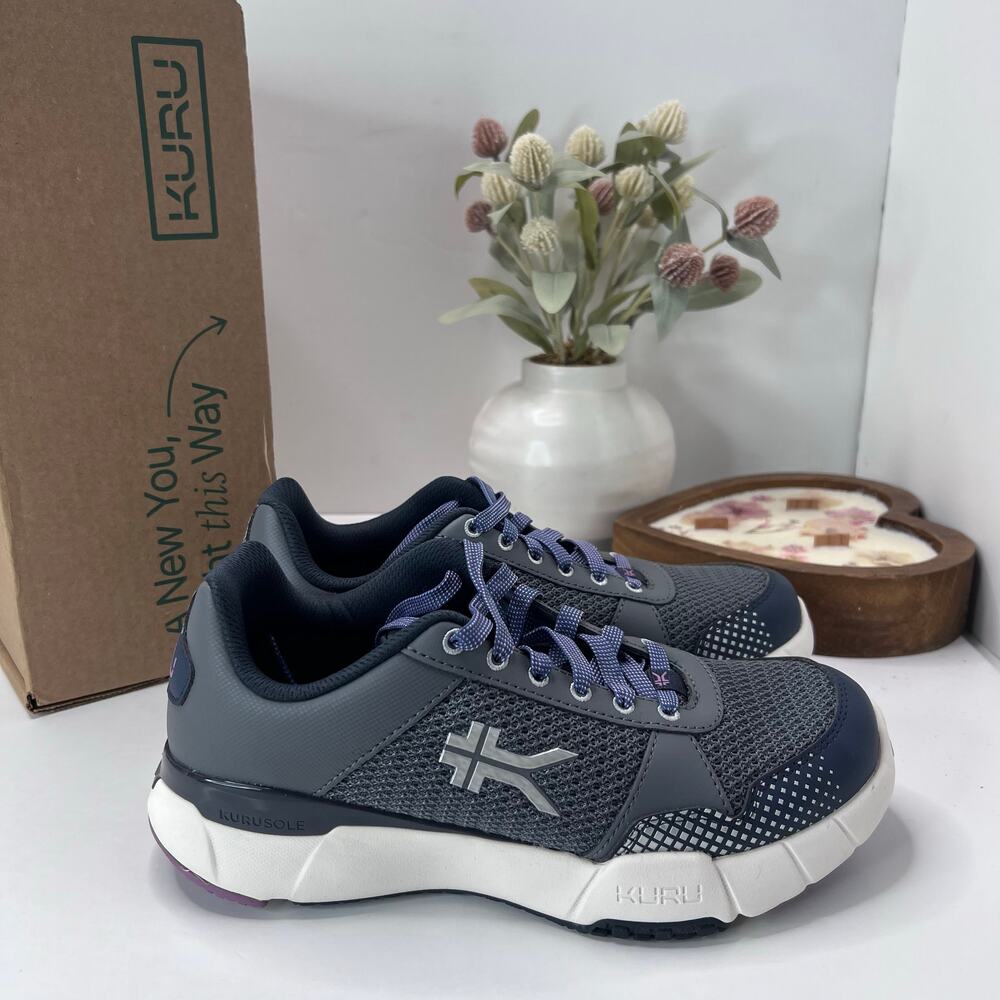 Kuru Quantum 2.0 Walking Comfort Sneaker Pewter/Night Sky Women 8 Medium NWB